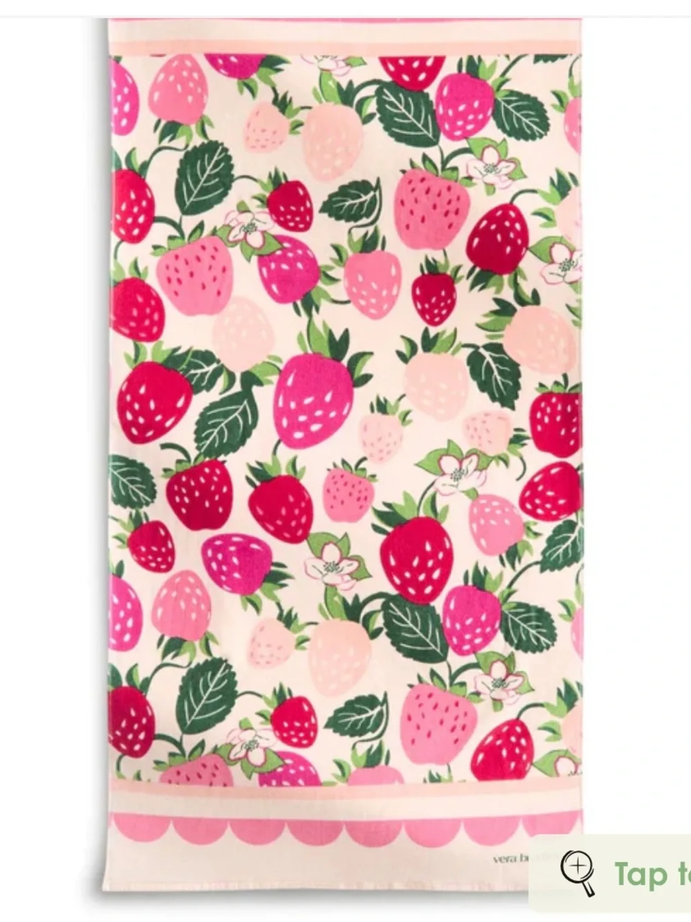Vera Bradley essential beach towel strawberries NWT